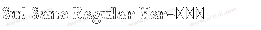 Sul Sans Regular Ver字体转换